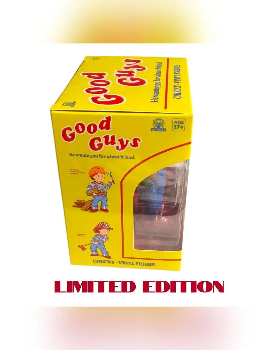 Good Guy Chucky Vinyl Figure - Orange Hair, Blue Outfit (Limited Edition)